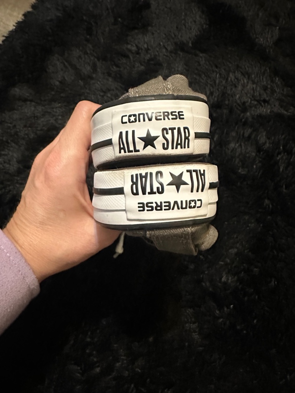 Converse Chuck Taylor’s shoreline Low Top Canvas Sneakers in Gray with White Toe - Picture 6 of 6